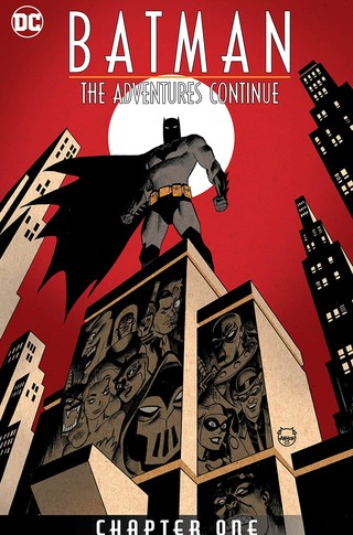 Obal od komixu: batman: the adventure continue.